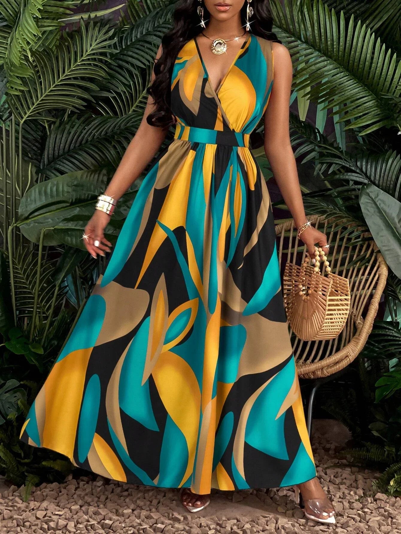 Vestido Aurora – vibrante e encantador, perfeito para manhãs de primavera.