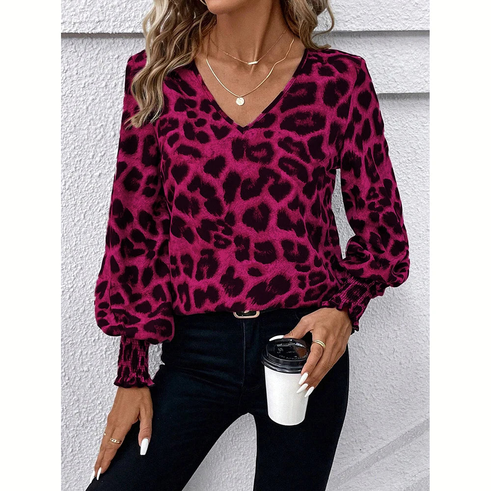 Camisa encaixe fino manga comprida com decote em V