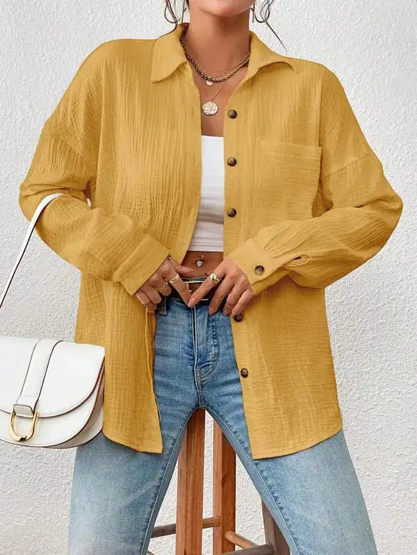 Camisa vintage grande solta casual