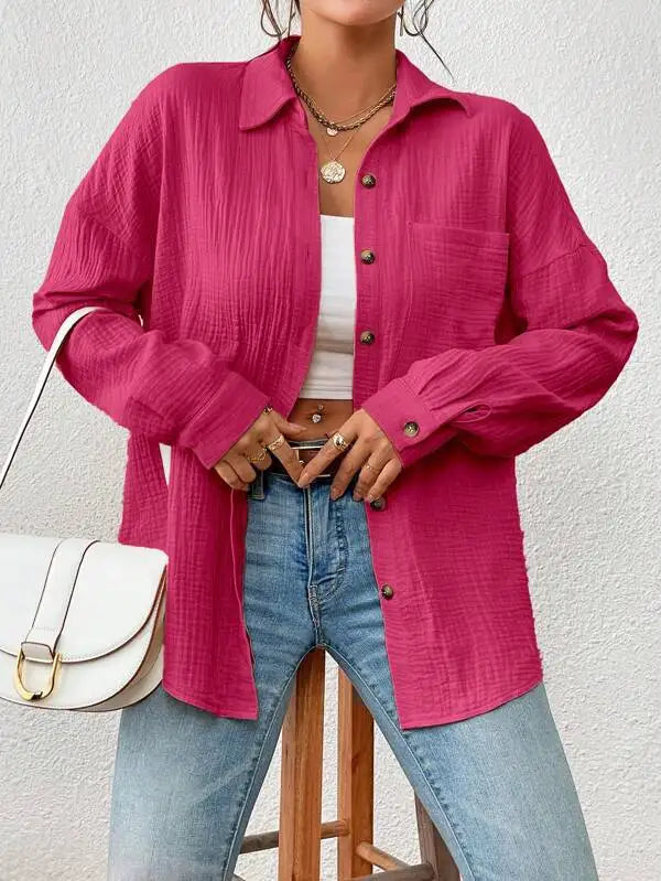 Camisa vintage grande solta casual