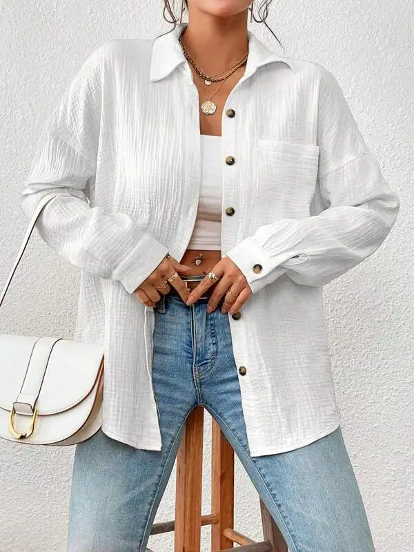 Camisa vintage grande solta casual