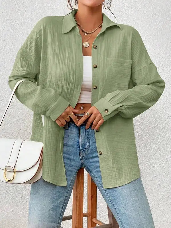 Camisa vintage grande solta casual