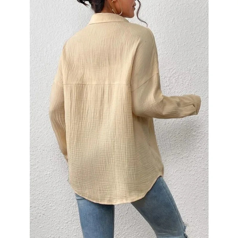Camisa vintage grande solta casual