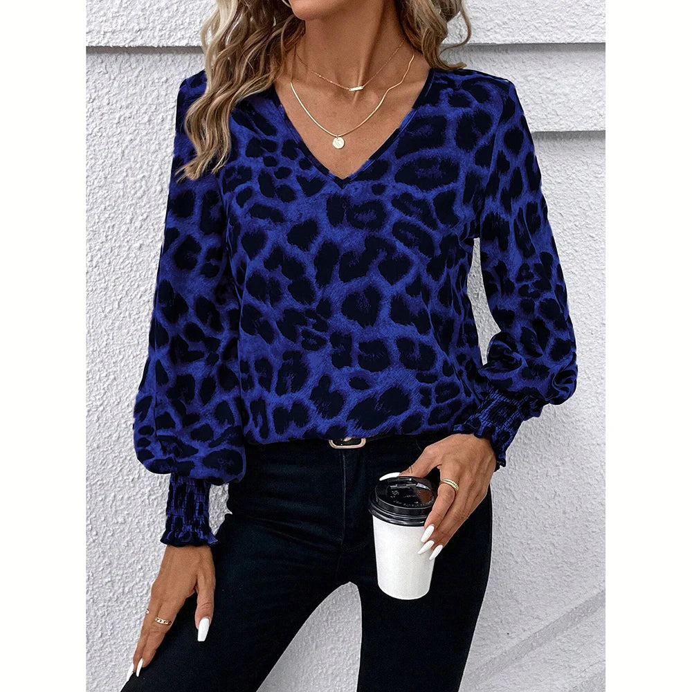 Camisa encaixe fino manga comprida com decote em V