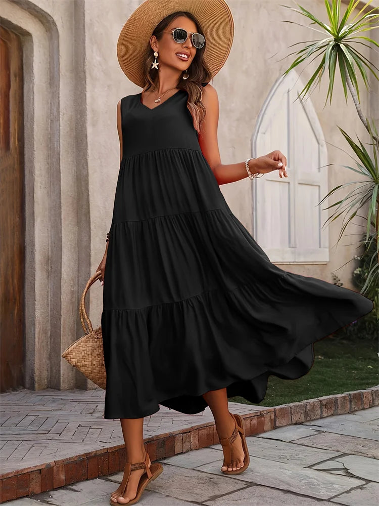 Vestido Amélia – Elegância Clássica com Toque de Doçura