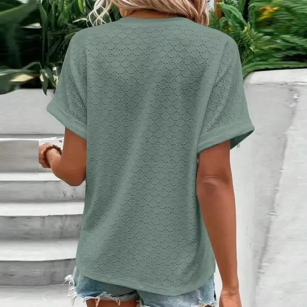 Camiseta Casual vintage elegante verão streetwear