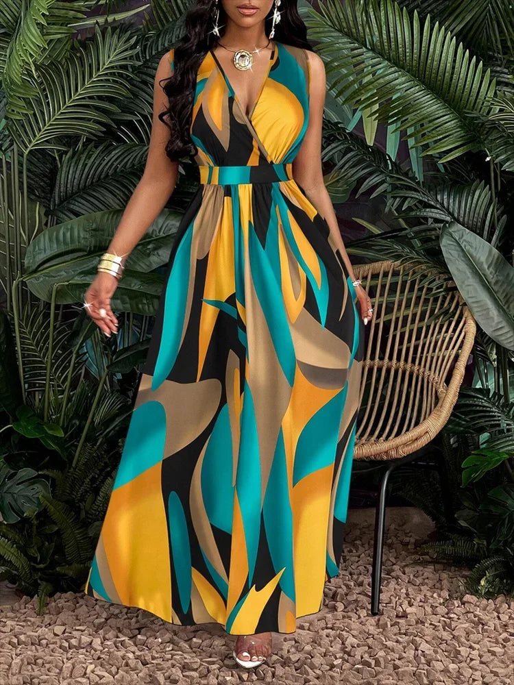 Vestido Aurora – vibrante e encantador, perfeito para manhãs de primavera.