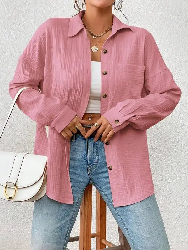 Camisa vintage grande solta casual