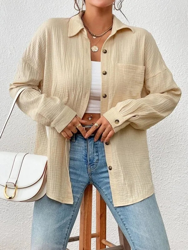 Camisa vintage grande solta casual