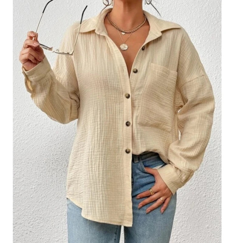 Camisa vintage grande solta casual