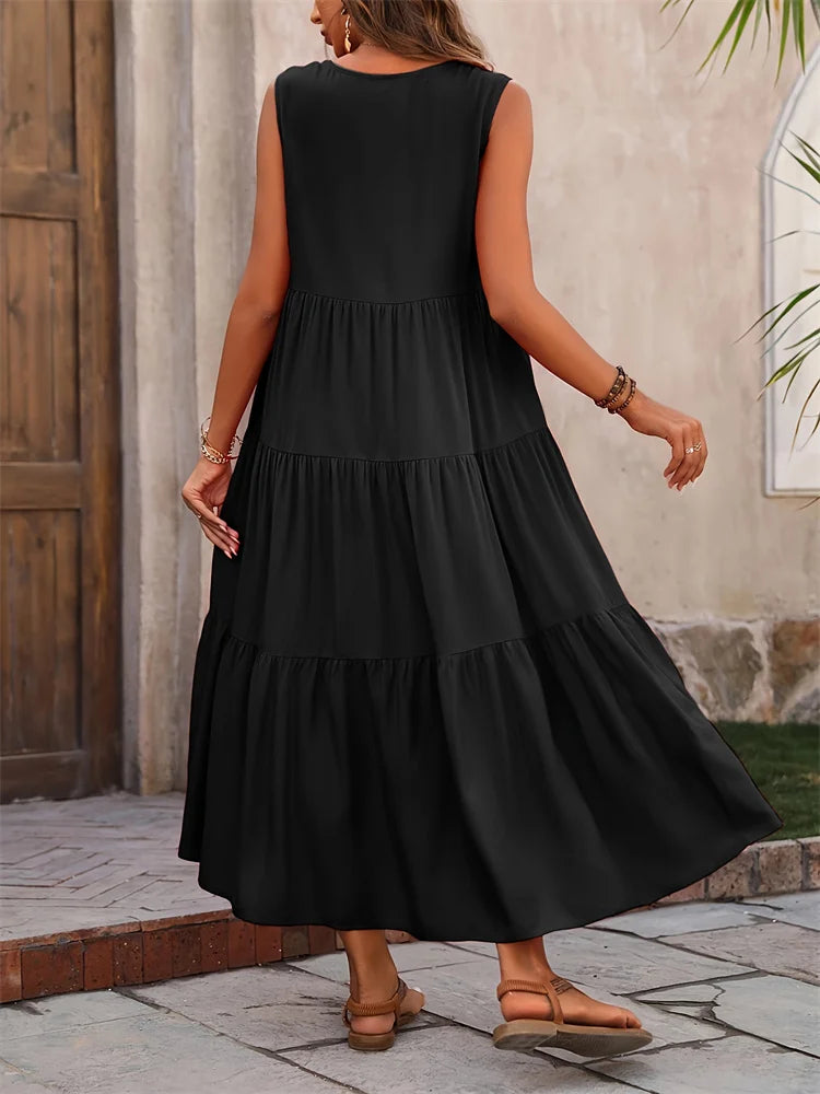 Vestido Amélia – Elegância Clássica com Toque de Doçura
