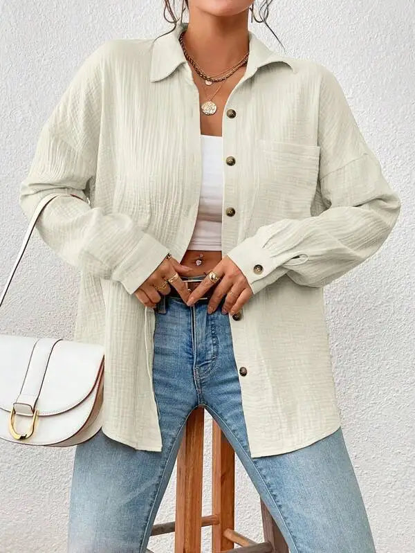 Camisa vintage grande solta casual