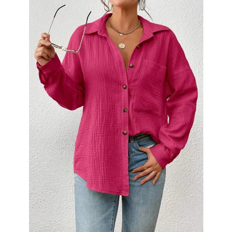 Camisa vintage grande solta casual