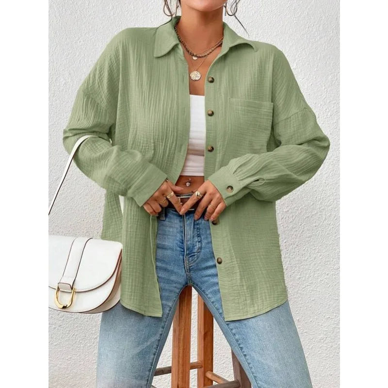 Camisa vintage grande solta casual